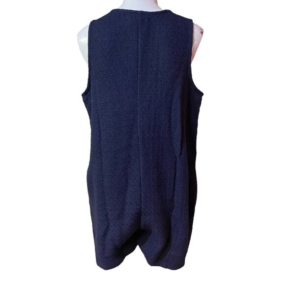 Tuckernuck Textured Myla Romper Color: Navy Blue Size: Medium - Picture 6 of 12